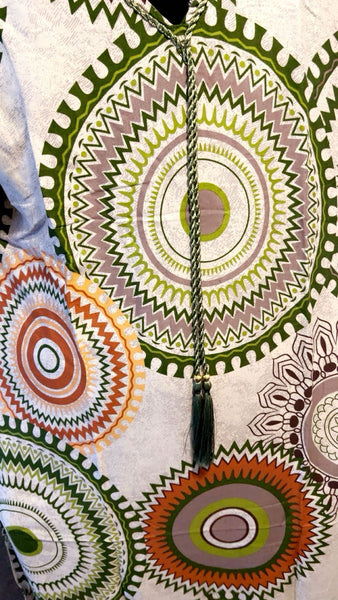 Maryam’s Essential Arabian Vintage Print Crew Neck Short Sleeves Dresses