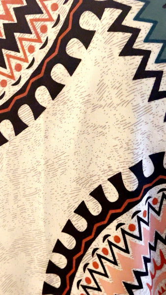 Maryam’s Essential Arabian Vintage Print Crew Neck Short Sleeves Dresses
