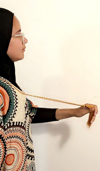 Maryam’s Essential Arabian Vintage Print Crew Neck Short Sleeves Dresses
