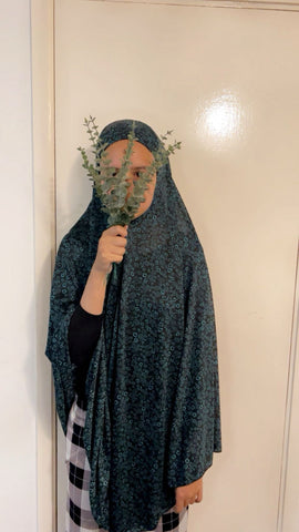 Maryam's Essential Women Long Printed Khimar Hijab