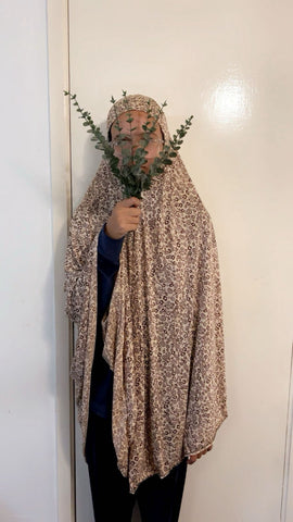 Maryam's Essential Women Long Printed Khimar Hijab
