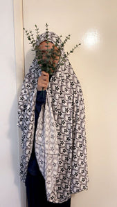 Maryam's Essential Women Long Printed Khimar Hijab