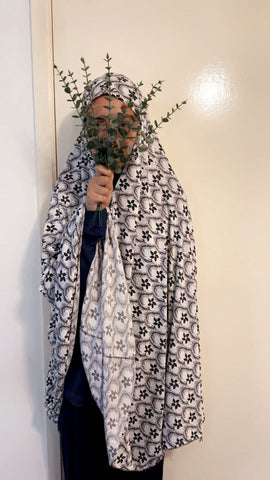 Maryam's Essential Women Long Printed Khimar Hijab