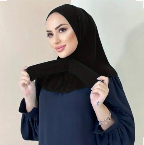 Maryam’s Essential Instant Elastic Dual Back Snap Button Tie HeadScarf