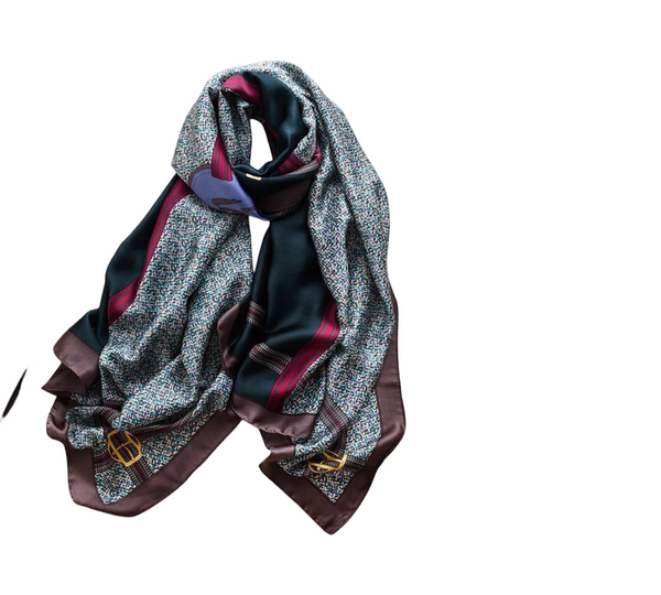 Maryam's Essential Stunning Silk Satin Printed Shawl/Hijab