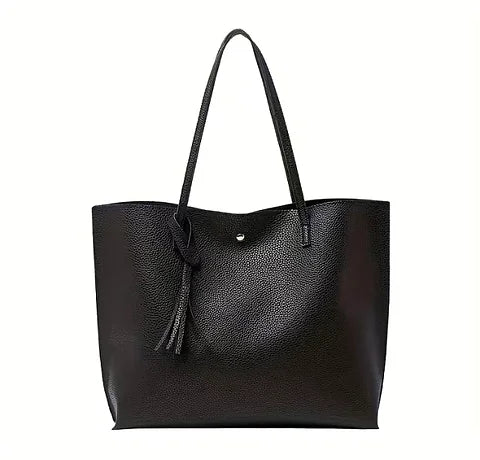 Maryam’s Essential Faux Leather Large Capacity Tote Bag