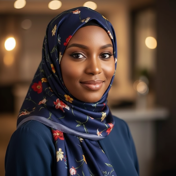 Maryam's Essential Stunning Silk Satin Printed Shawl/Hijab
