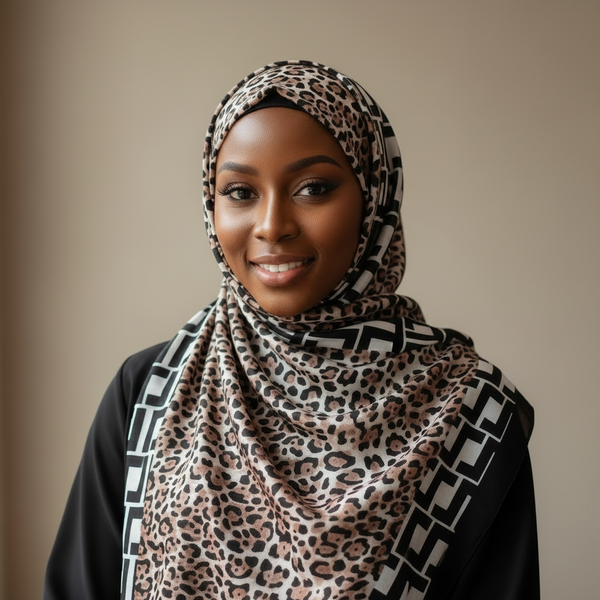 Maryam's Essential Stunning Silk Satin Printed Shawl/Hijab