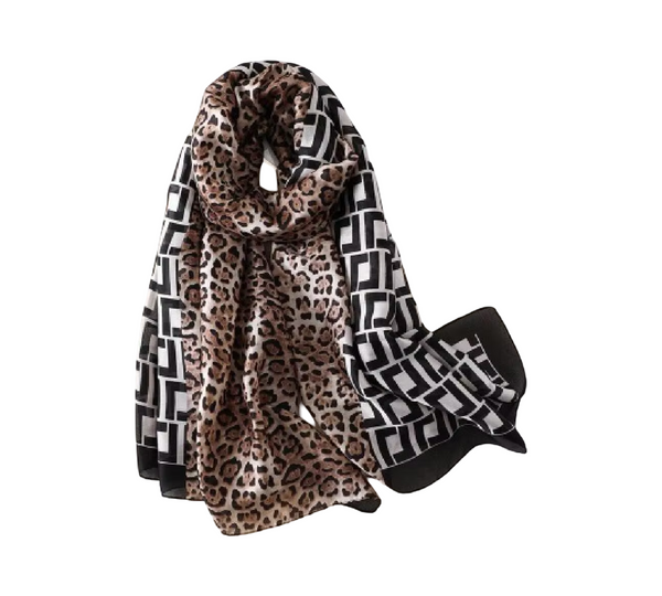 Maryam's Essential Stunning Silk Satin Printed Shawl/Hijab