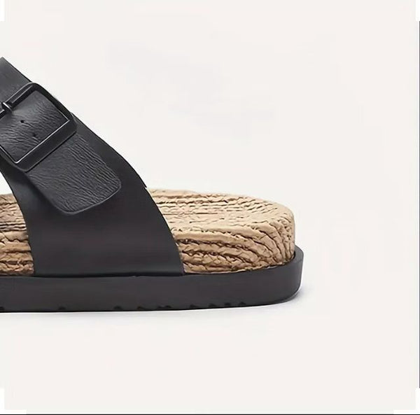 Maryam’s Essential Lightweight Synthetic Leather Top EVA Sole Buckle Sandals