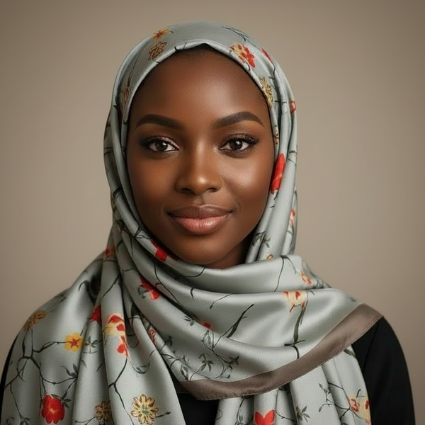 Maryam's Essential Stunning Silk Satin Printed Shawl/Hijab