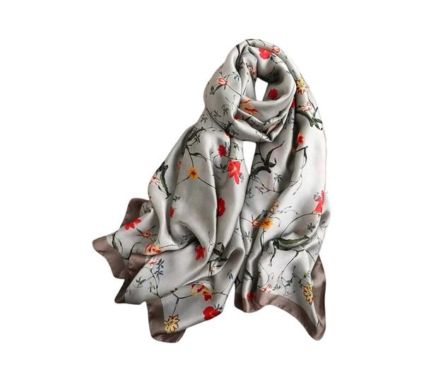 Maryam's Essential Stunning Silk Satin Printed Shawl/Hijab