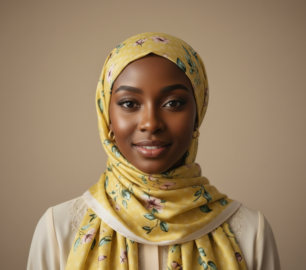 Maryam's Essential Stunning Silk Satin Printed Shawl/Hijab