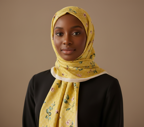 Maryam's Essential Stunning Silk Satin Printed Shawl/Hijab