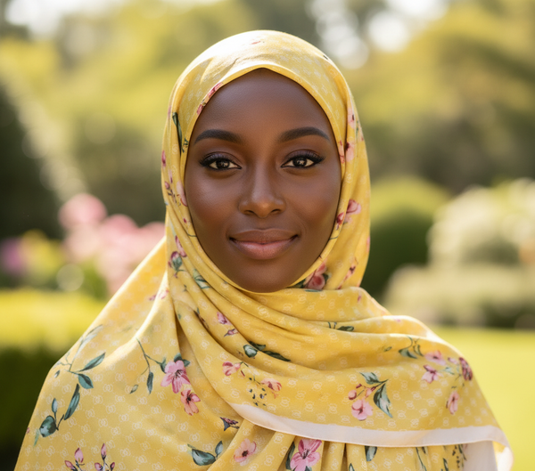 Maryam's Essential Stunning Silk Satin Printed Shawl/Hijab
