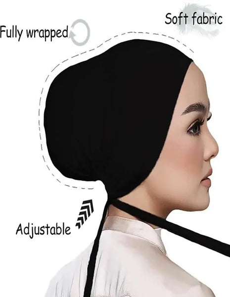 Maryam’s Essential Tie Back Drawstring Cap for Hijabs