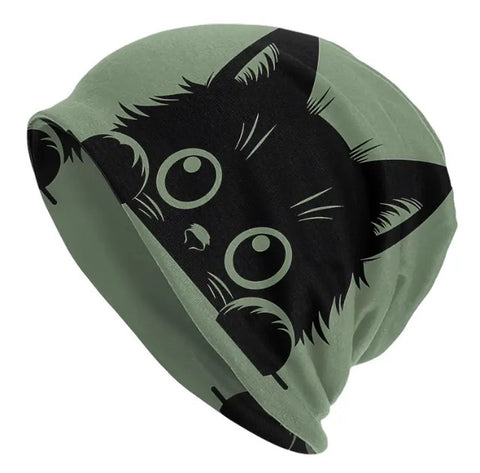 Maryam’s Essential Cute Cat Print Stretchy Beanie Hat