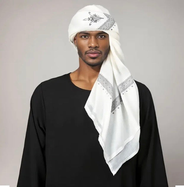 Maryam’s Essential Arab Men Premium Cotton Shemagh Scarves/Shawls
