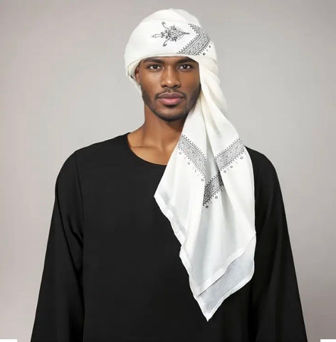 Maryam’s Essential Arab Men Premium Cotton Shemagh Scarves/Shawls