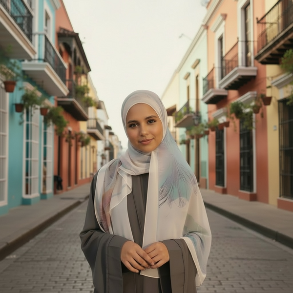 Maryam’s Essential Premium Printed Arabian Chiffon Hijab
