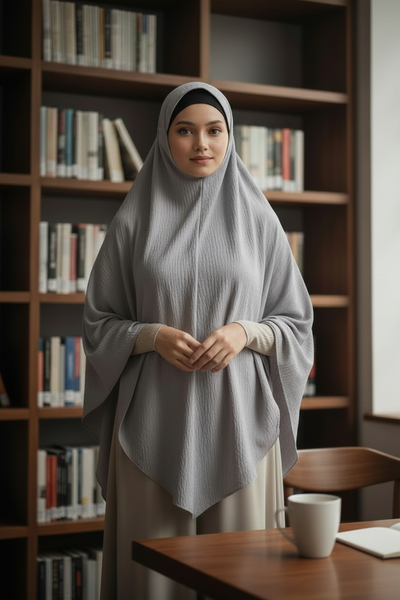 Maryam’s Essential Luxury Plain Tie Back Khimar Hijab