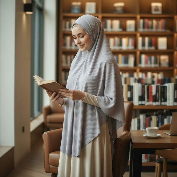 Maryam’s Essential Luxury Plain Tie Back Khimar Hijab