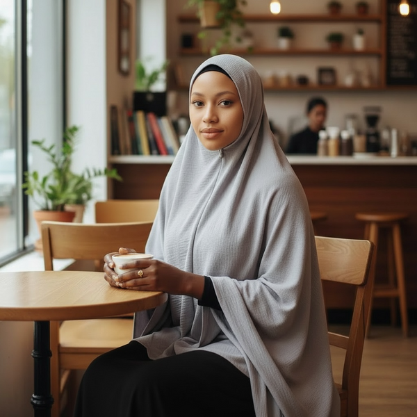 Maryam’s Essential Luxury Plain Tie Back Khimar Hijab