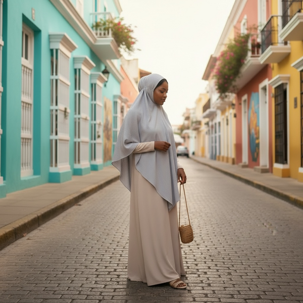 Maryam’s Essential Luxury Plain Tie Back Khimar Hijab