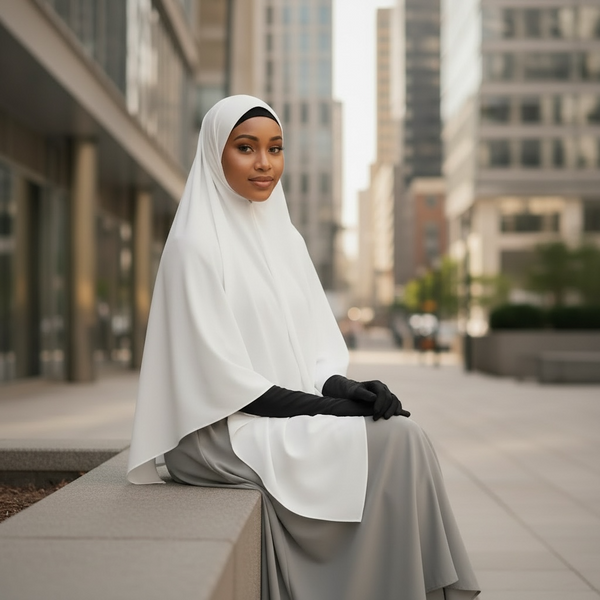 Maryam’s Essential Luxury Plain Tie Back Khimar Hijab