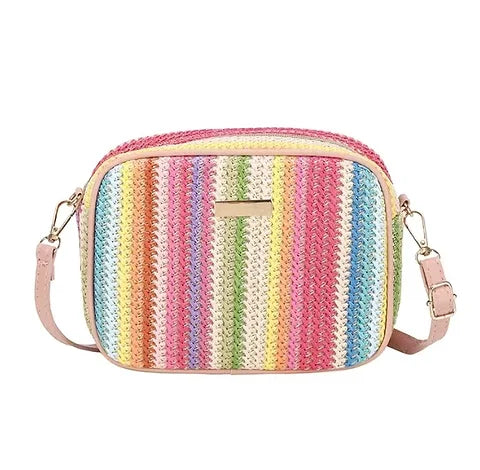 Maryam’s Essential Multicoloured Square Straw Bag