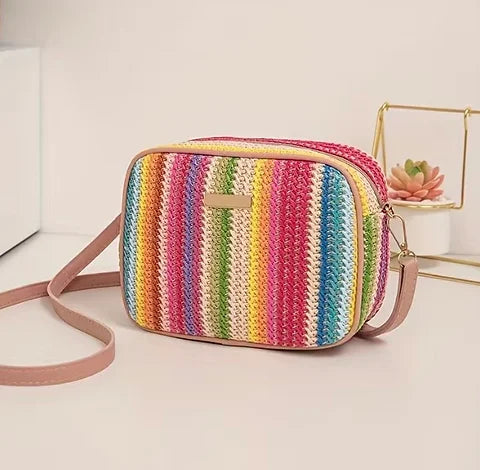 Maryam’s Essential Multicoloured Square Straw Bag