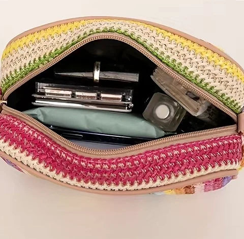 Maryam’s Essential Multicoloured Square Straw Bag