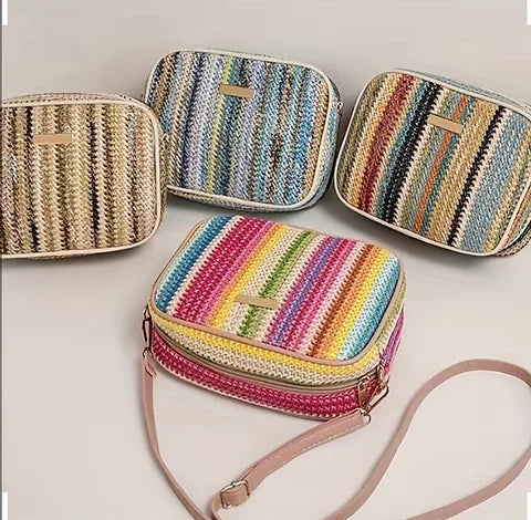 Maryam’s Essential Multicoloured Square Straw Bag