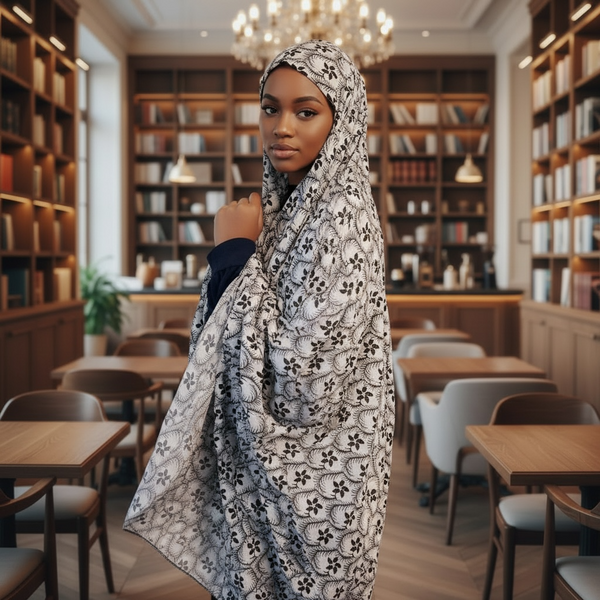 Maryam's Essential Premium Long Printed Khimar Hijab