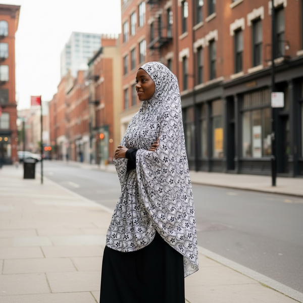 Maryam's Essential Premium Long Printed Khimar Hijab