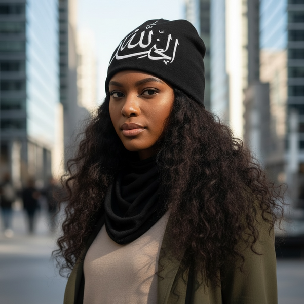 Maryam’s Essential Unisex Luxury Arabic ٱلْحَمْدُ لِلَّٰهِ Alhamdulillah Stretchy Hat