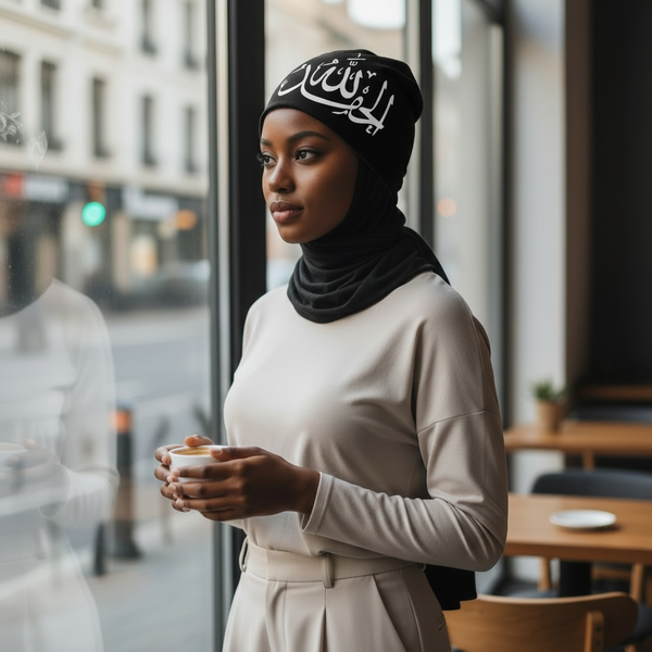 Maryam’s Essential Unisex Luxury Arabic ٱلْحَمْدُ لِلَّٰهِ Alhamdulillah Stretchy Hat