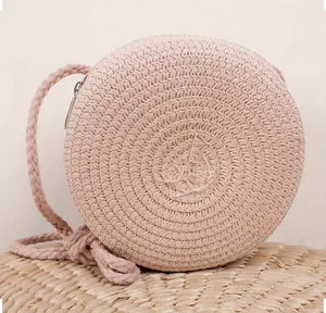 Maryam's Diamond Style Straw Woven Crossbody Bag