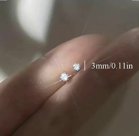 Maryam’s Essential Sterling 925 Silver Hypoallergenic Sparkling Stud Earrings