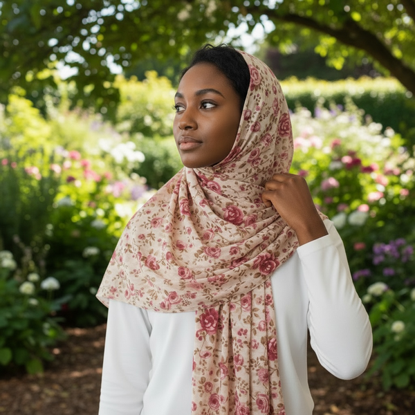 Maryam's Essential Luxury Premium Printed Stretchy Hijab