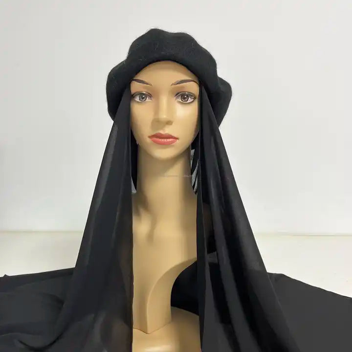Maryam’s Essential Exquisite Lightweight Chiffon with Beret Hat