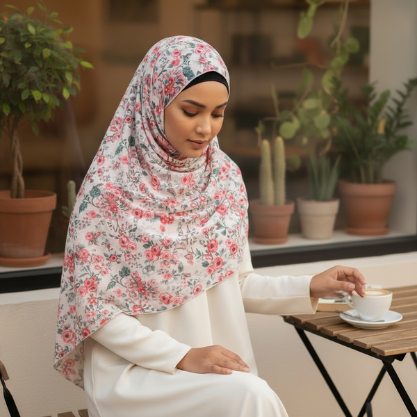 Maryam's Essential Premium Printed Stretchy Hijab/Shawl