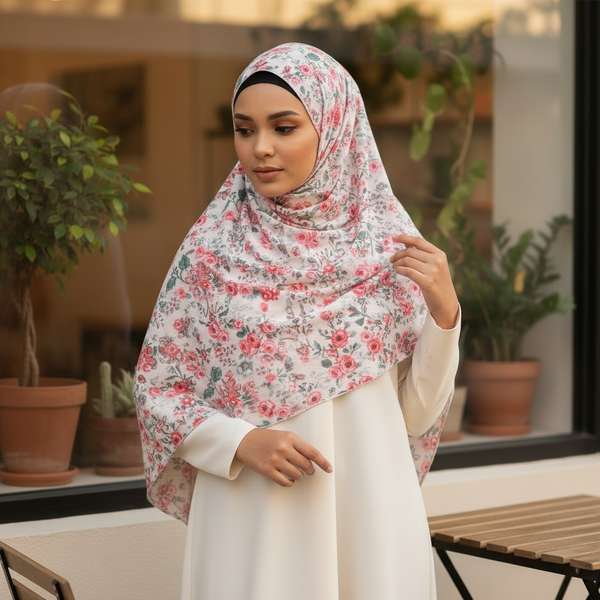 Maryam's Essential Premium Printed Stretchy Hijab/Shawl