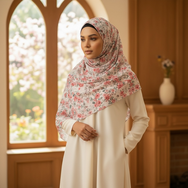 Maryam's Essential Premium Printed Stretchy Hijab/Shawl