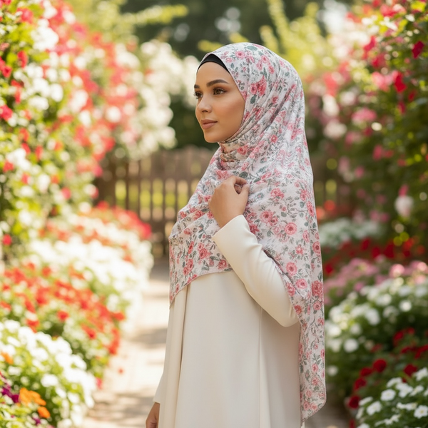 Maryam's Essential Premium Printed Stretchy Hijab/Shawl