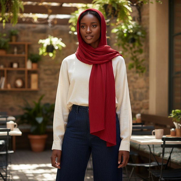 Maryam’s Essential Premium Pleated Crinkle Hijab