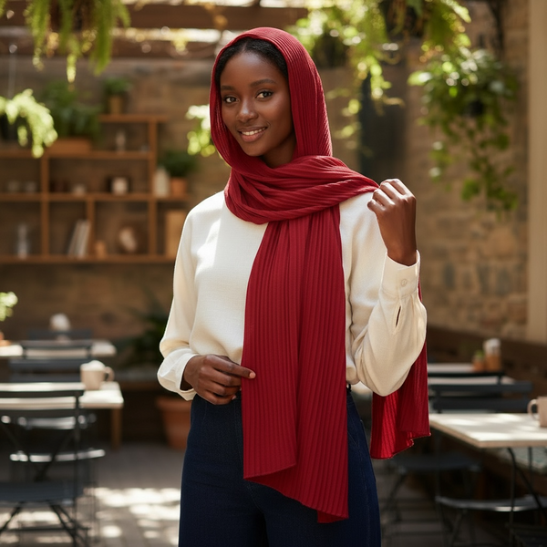 Maryam’s Essential Premium Pleated Crinkle Hijab