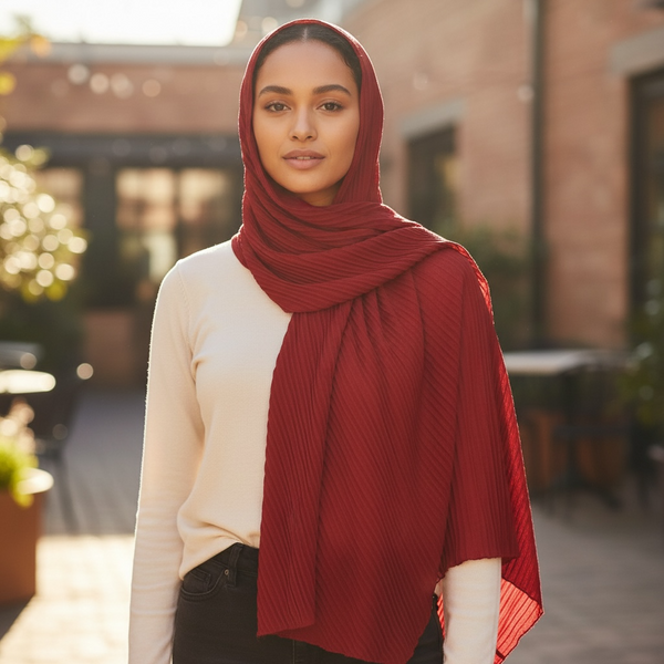 Maryam’s Essential Premium Pleated Crinkle Hijab