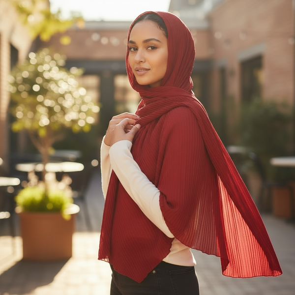 Maryam’s Essential Premium Pleated Crinkle Hijab