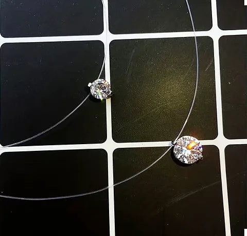 Maryam’s Essential Transparent Fishing Line Pendant Necklace